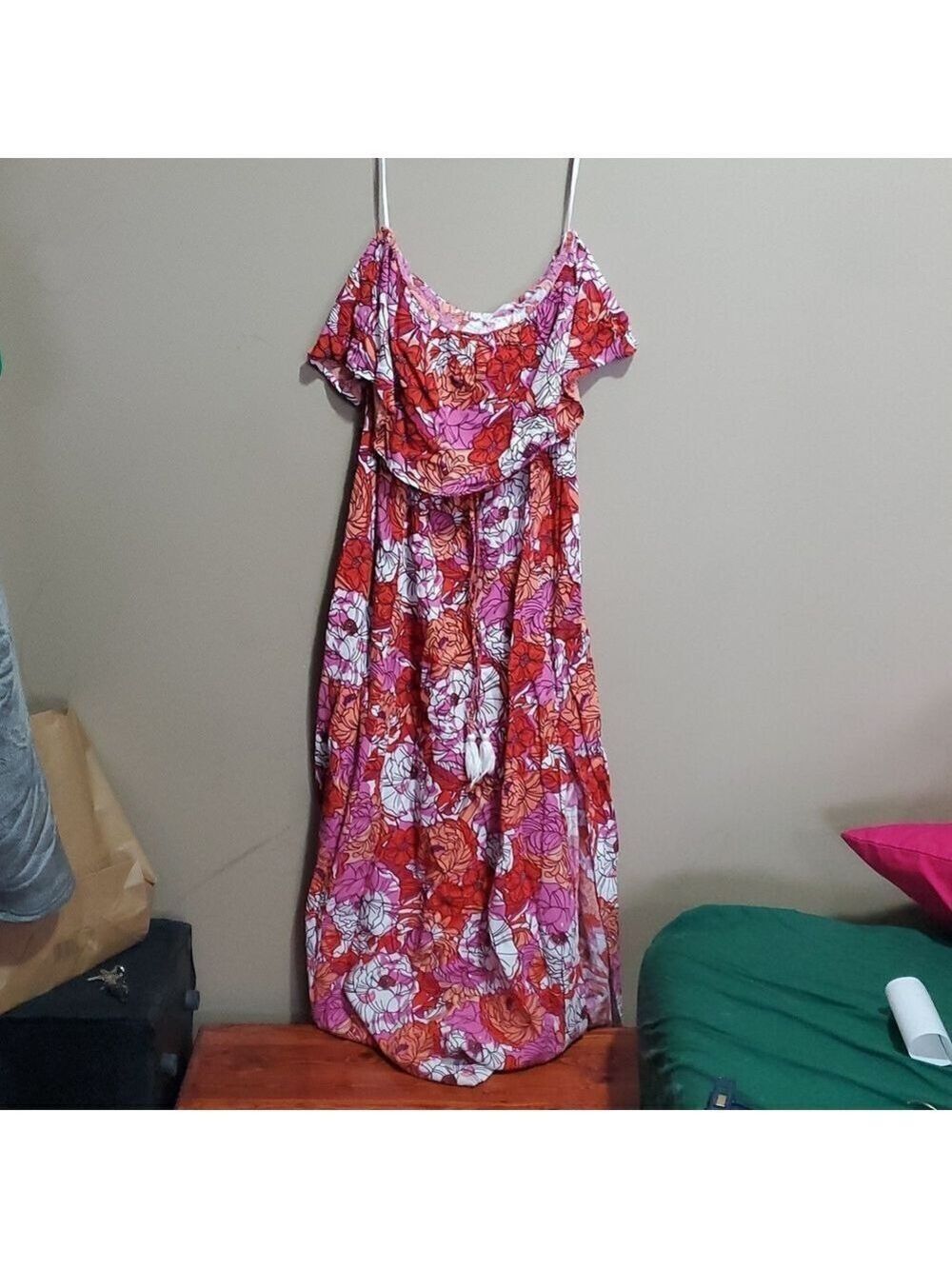 Japna vintage strapless floral dress size medium